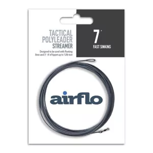 NEW - AIRFLO TACTICAL POLYLEADER STREAMER 7' FOOT FAST SINK FLY FISHING LEADER - Picture 1 of 3
