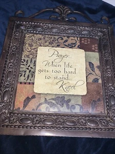 Frame Metal Prayer when life gets too hard to stand. Kneel - Picture 1 of 6