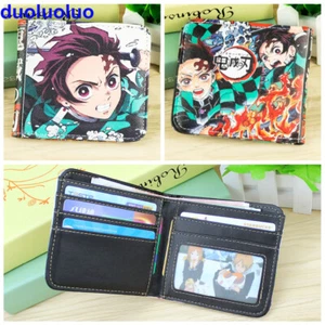 Demon Slayer:Kimetsu no Yaiba Anime Unisex Short Wallet PU Leather Purse Gift - Picture 1 of 1