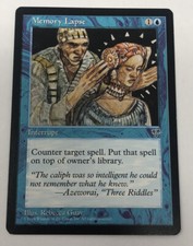 1996 Magic: The Gathering - Mirage Memory Lapse MTG Card