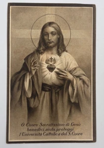 Santino O Cuore Sacratissimo di Gesù Università Cattolica del S. Cuore 1928 - Picture 1 of 2