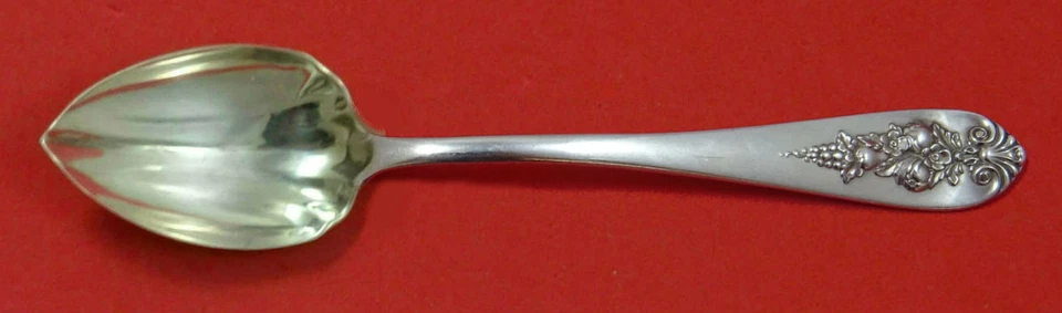 Colgante de fruta de Lunt cuchara de pomelo de plata esterlina estriada personalizada 5 3/4" Foto 1 de 1