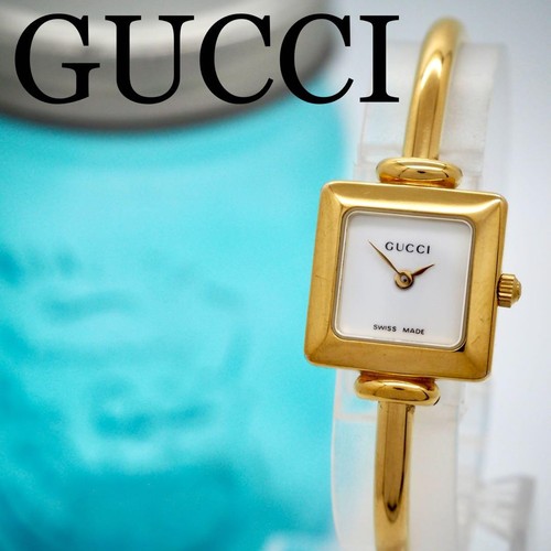 Orologio Gucci donna 1900L oro quadrato stile bracciale usat rar dalppone