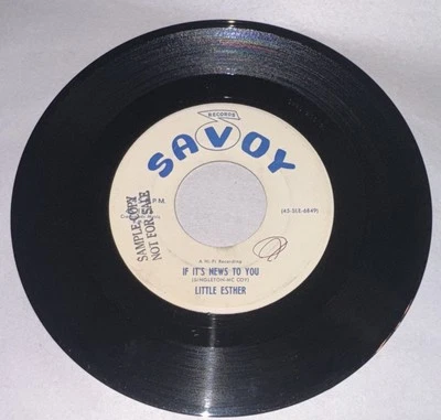 LITTLE ESTHER  ~ LONGING IN M MY HEART (1957) RARE R&B BLUES 45 SAVOY Promo VG+ - Image 1 of 2