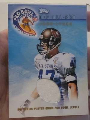 2001 Topps Pro Bowl Jerseys John Lynch #TP-JL Game Patch Buccaneers  - Image 1 of 2