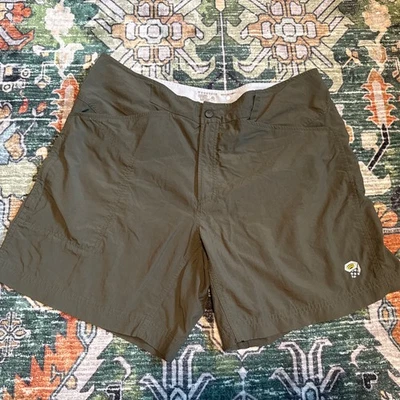 Mountain Hardware Climbing Shorts Size 34” Nylon Hiking Army Green LARGE - Image 1 of 4