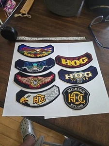 LOT OF 7 SWEET HARLEY DAVIDSON PATCHES MINTY - Picture 1 of 4