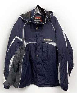 Karbon Winter Snow Ski Jacket Multi Pocket Blue Men’s XL Thermolite Hooded - Picture 1 of 13
