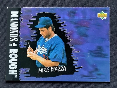 Mike Piazza 1993 Upper Deck Diamond Gallery Los Angeles Dodgers #34 Excellent - Image 1 of 2