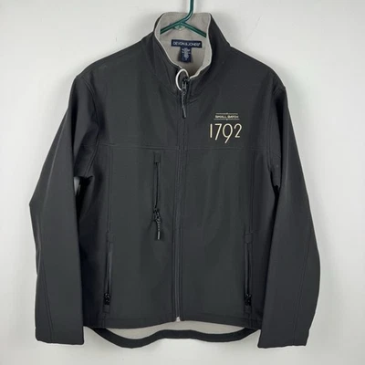 Devon & Jones Soft Sheel Jacket Small Black 1792 Small Batch Bourbon Logo Fleece - Image 1 of 4