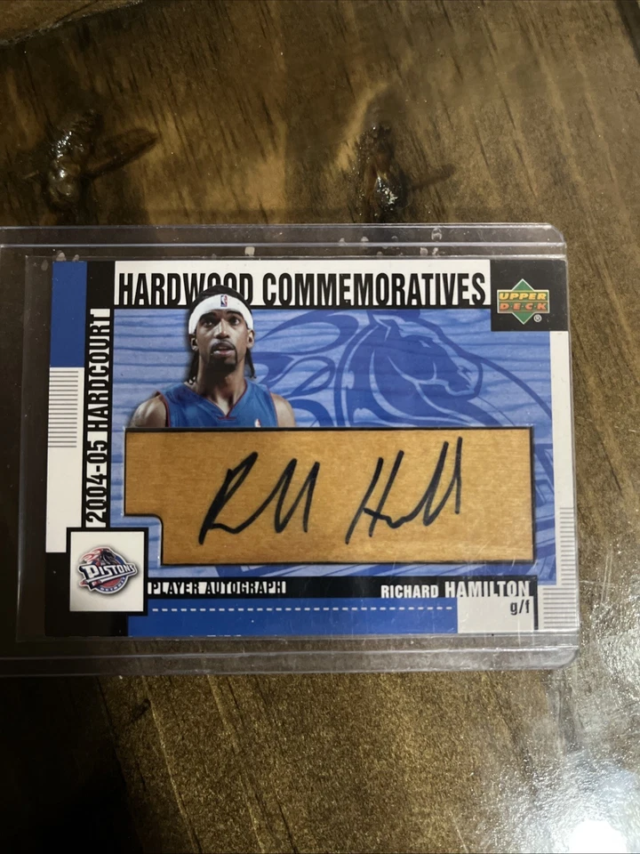 Richard Hamilton AUTO 2003-04 Upper Deck Hardcourt Hardwood Commemoratives RARE - Image 1 of 1