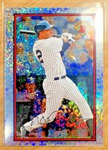 DEREK JETER DIAMOND REFRACTOR TOPPS CHROME HOLO SP Insert Throwback - YANKEES - Picture 1 of 5