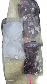 Set of 3 Lace removable strap Bras - White, burgundy and light purple