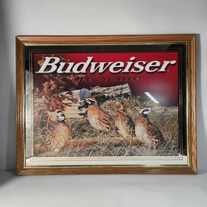 GROSSES BUDWEISER BIER SCHILD AUERHUHN REBHUHN BAR SPIEGEL 35"x27,5" - Bild 1 von 13