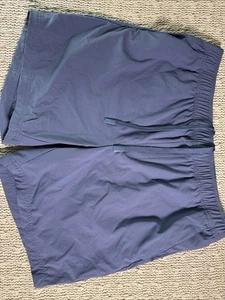 Apt 9 Pull-on Shorts Men XL Blue w White Stripes Drawstring Pockets - Picture 1 of 6