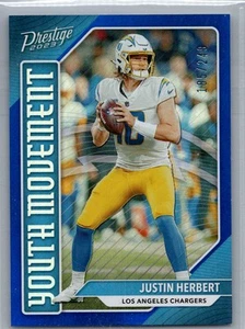 Movimiento Juvenil Justin Herbert 2023 Panini Prestige #YM-4 Xtra Points Azul #/249 - Imagen 1 de 2