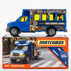 2018 Matchbox Power Grabs #18 GMC® School Bus BLUE | MICHAEL'S HOLLYWOOD | FSB - Picture 1 of 1