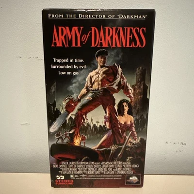 Army of Darkness VHS Tape 1992 Bruce Campbell Sam Raimi Horror Evil Dead Vintage Foto 1 de 3