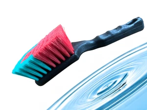 Autobürste Vikan  mit kurzem Griff  275 mm weich gesplisst schwarz - Bild 1 von 2