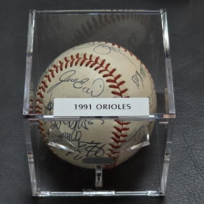 1991 Baltimore Orioles Team Signed Baseball w/ Jim Palmer Sweet Spot - Image 1 of 4