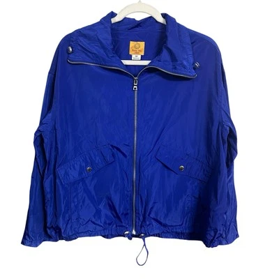 Ruby Rd Womens Sz 14 Petite Royal Blue Windbreaker Jacket Full Zip Collared - Image 1 of 4