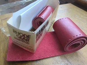 NOS Rhode Gear Leather "Handlebar Hide" Bar Tape COLOR: Dark Red - Picture 1 of 5