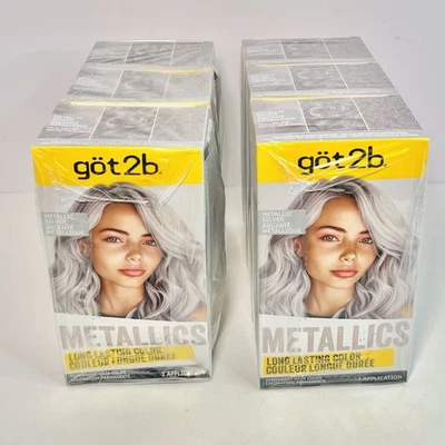 Schwarzkopf Got 2b Metallics-Metallic Silver - Permanent Color - Lot of 6 Boxes - Image 1 of 3