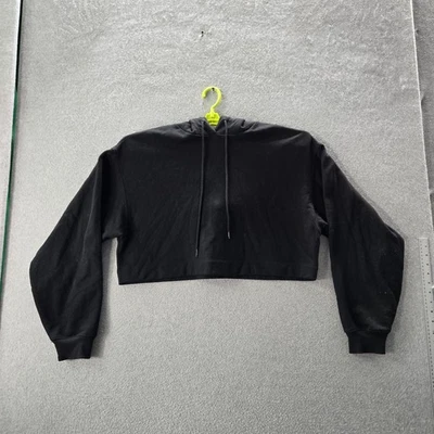 Alo Yoga Women Hoodie M Black Bae Cropped Long Sleeve - Image 1 of 4