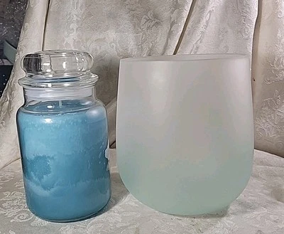 Portatarros grande Yankee Candle Mist Ombre Savoy - Nuevo con etiquetas Foto 1 de 4