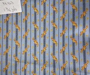 RJR Quilt Fabric Little Pretties Blue & Yellow Flowers 1 3/4 Yards - Picture 1 of 6