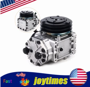 AC Compressor ET210L-25073C FOR Freightliner Peterbilt Kenworth York Style 10.3L - Picture 1 of 11