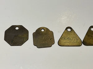 Lote de 4 licencia de perro vintage años 60 Wakefield, Massachusetts - Imagen 1 de 3