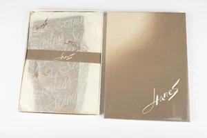 Hanes 3 Pair Vintage Nylons Stockings & Box 210-M4 Topaz 9 1/2-10 Nylon Cantrece - Picture 1 of 3