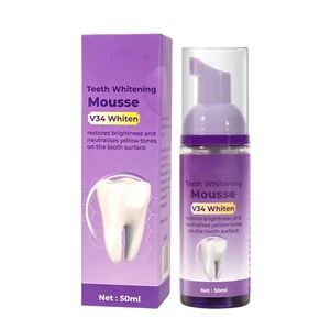 Unisex Teeth Whitening Foam Toothpaste Stain Removal Teeth Deep Cleansing Mousse - Picture 1 of 12