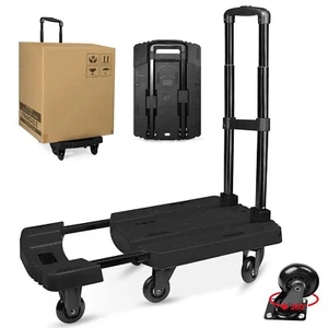SELORSS Folding Hand Truck, 530 LBS Heavy Duty Luggage Cart, Foldable Dolly C... - Picture 1 of 8