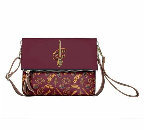 Cleveland Cavaliers Printed Collection Foldover Purse Handbag NBA Bag Cover