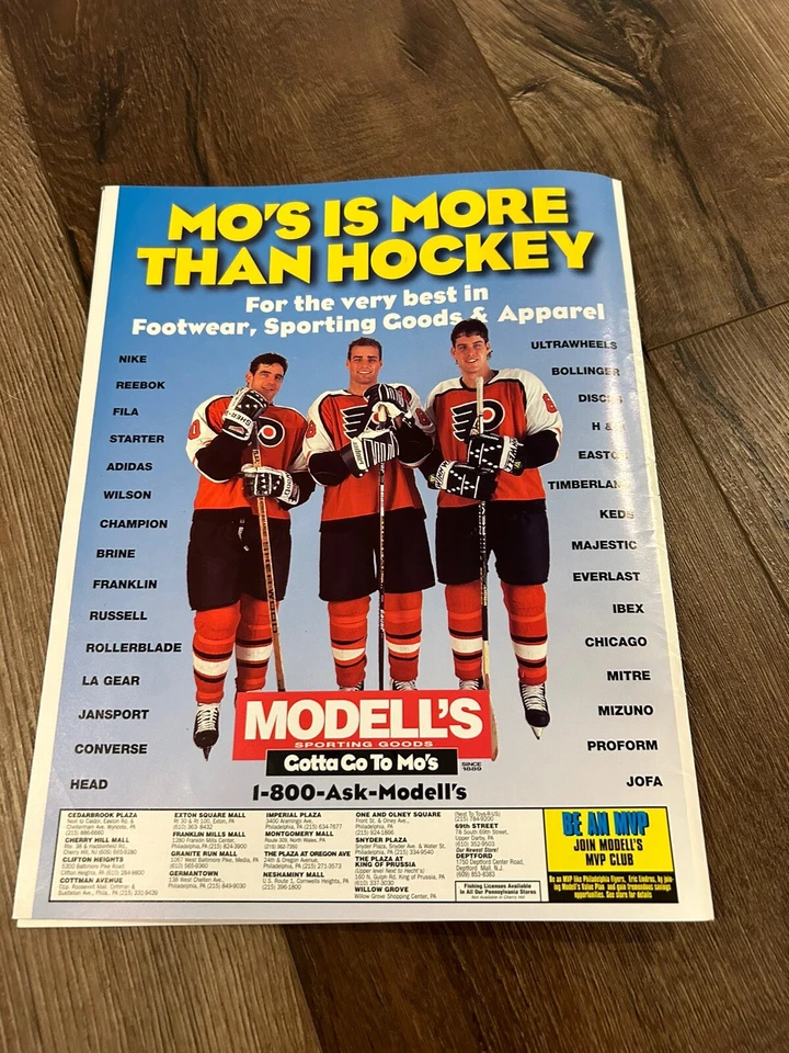 PHILADELPHIA FLYERS MODELL’S 8” x 10” póster impreso anuncio foto ERIC LINDROS + Foto 1 de 1