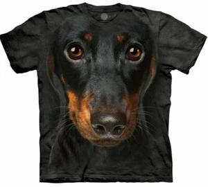 T-Shirt Dackel Hund süß Hunde Welpe der Berg schwarz Tier Erwachsene S-3X - Bild 1 von 5
