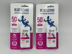 Menge 2 Blue Lizard LSF 50+ Baby Australian Sonnencreme Stick, 0,5 Unzen, Ablaufdatum 7/24 - Bild 1 von 7