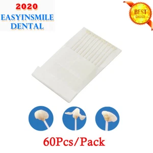 60Pcs Dental Disposable Sticky Applicators Removal Adhesive Bendable Tips 10CM - Picture 1 of 7