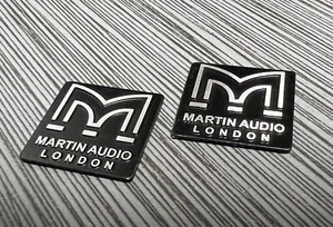 2 x Emblem Speaker Badge Decal Replacement fits Martin Audio Speakers - Picture 1 of 4