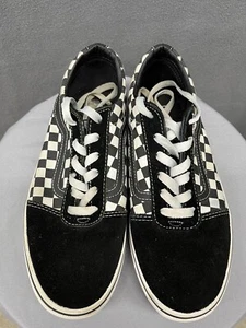 Vans Old Skool Shoes Youth 6.5 Checkerboard Black White Lace Up Skater Hip Hop - Picture 1 of 14