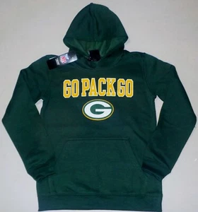 GREEN BAY PACKERS NFL APPAREL HOODED SWEATSHIRT HOODIE YOUTH M L XL GREEN NWT - Picture 1 of 2