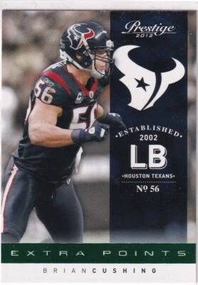 2012 Panini Prestige Green Brian Cushing Houston Texans #79 18/25 Parallel - Image 1 of 2