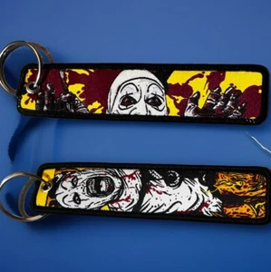 🔥 TERRIFIER Key Tag ART the CLOWN Horror Embroidered Keychain Key Tag 1.25x5" - Picture 1 of 5