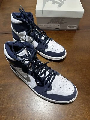 Nike Air Jordan 1 High OG CO JP DC1788 100 White Metallic Navy Blue US 10 New  - Image 1 of 4