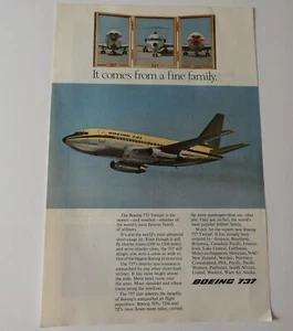 BOEING 737 TWINJET VINTAGE MAGAZINE ADVERTISEMENT - Picture 1 of 1