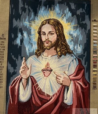 Printed needlepoint Tapestry  Jesus Hart Canvas Only 45x60cm Gobelin L - Image 1 of 4