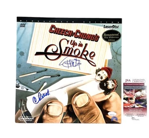 Cheech & Chong Rare Signed Up In Smoke Movie Laserdisc Tommy & Marin Comedy JSA - Picture 1 of 3