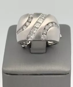 10k White Gold 1.60CT Diamond Men's Wedding Band, 8.8g, Size 10, S16010 - Picture 1 of 6